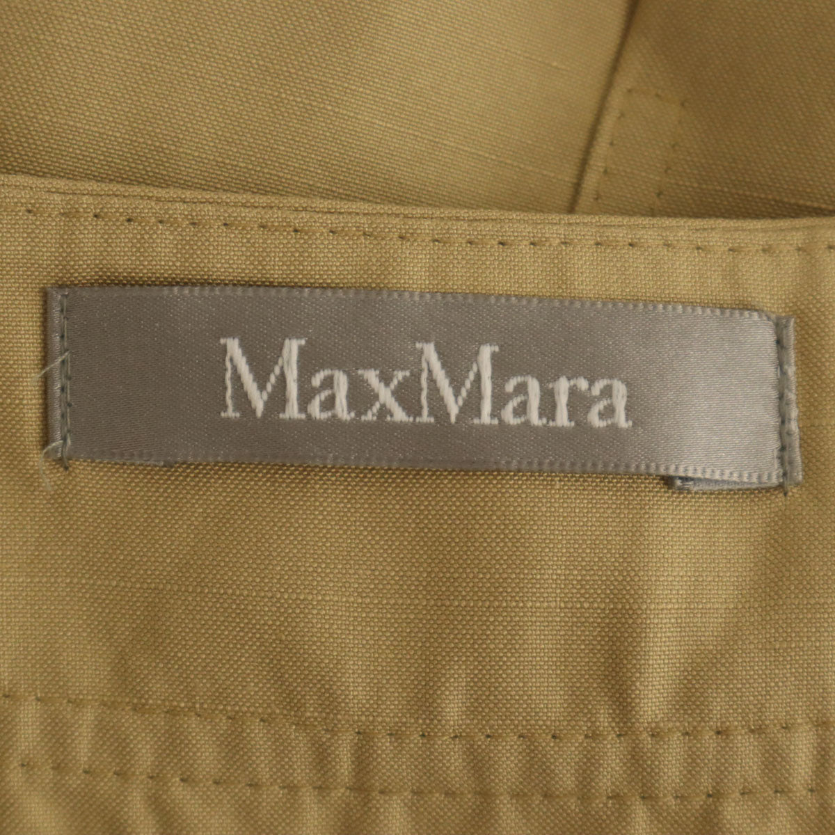 MAX MARA マックスマーラ イタリア製 シルク ミディ丈 フレアスカート 36 ベージュ レディース