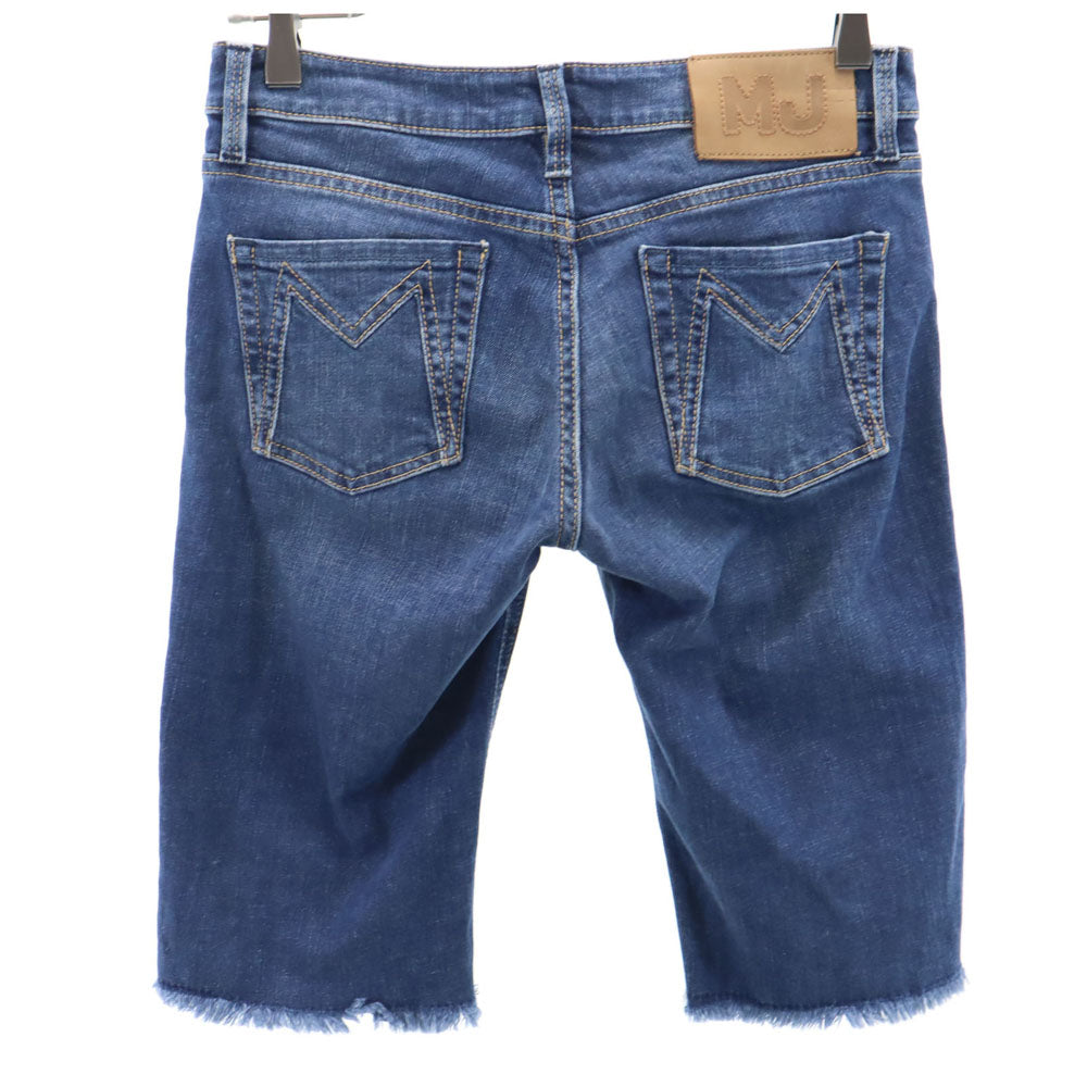 MARC BY MARC JACOBS マークバイマークジェイコブス 膝丈 デニムショートパンツ W25 フリンジ カットオフ レディース