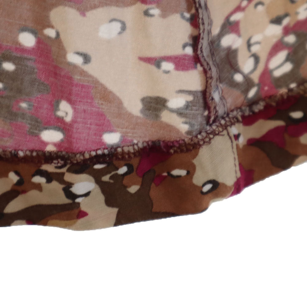 WHITE MOUNTAINEERING ホワイトマウンテニアリング 日本製 カモフラージュ柄 切替 ロング丈 ギャザースカート XS ホワイト系 ウエストゴム レディース