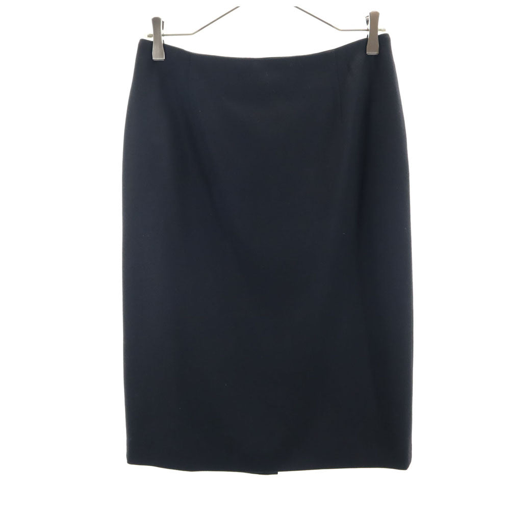 Christian Dior クリスチャンディオール ウールブレンド ミディ丈 タイトスカート 8 黒 レディース