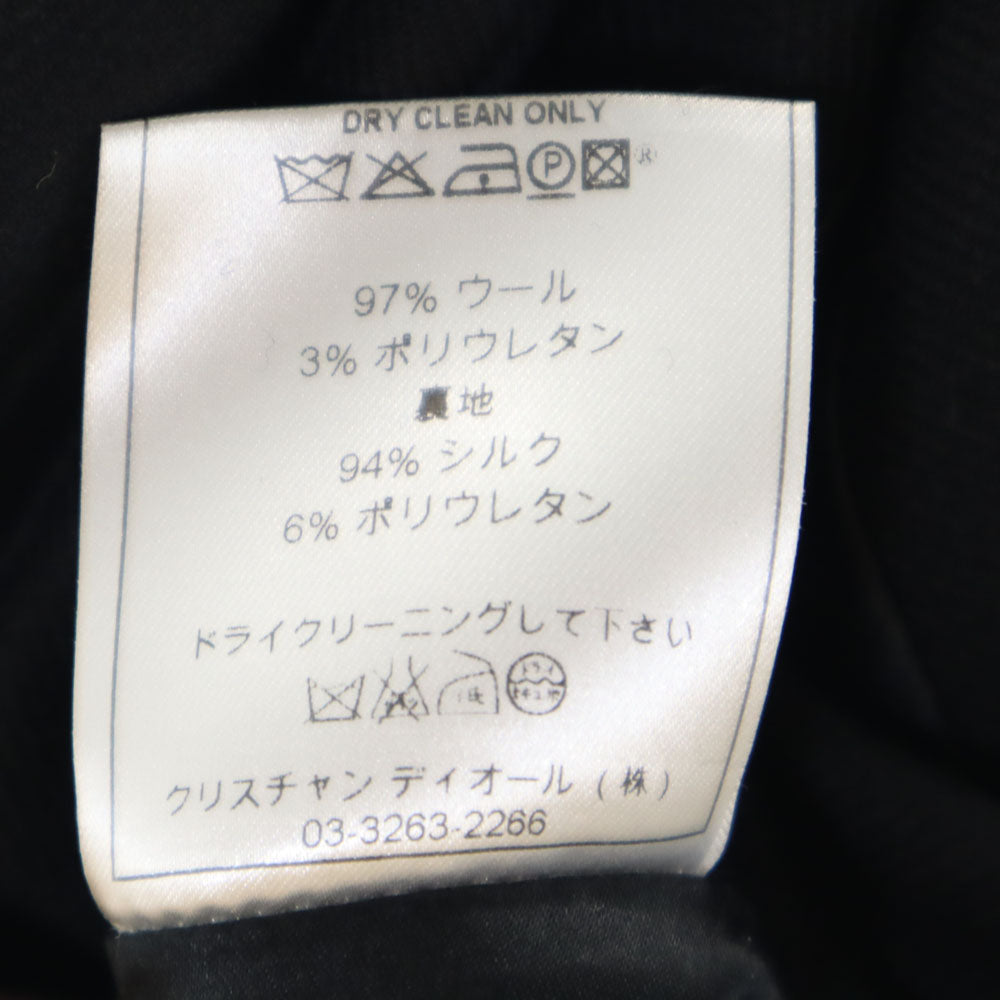 Christian Dior クリスチャンディオール ウールブレンド ミディ丈 タイトスカート 8 黒 レディース