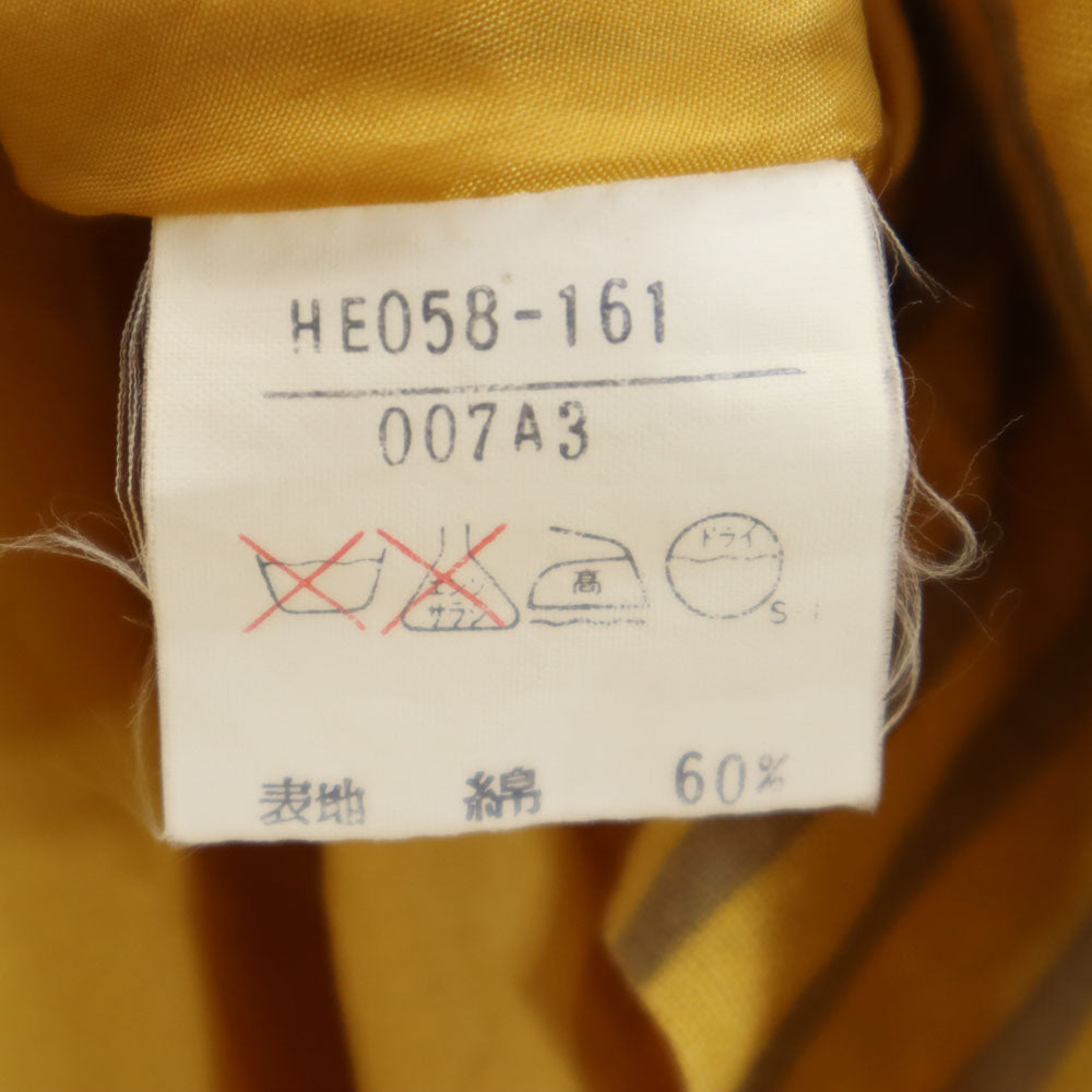 YVES SAINT LAURENT イヴサンローラン 80s 90s リネンブレンド オールド ストライプ柄 ミディ丈 フレアスカート S イエロー系 レディース