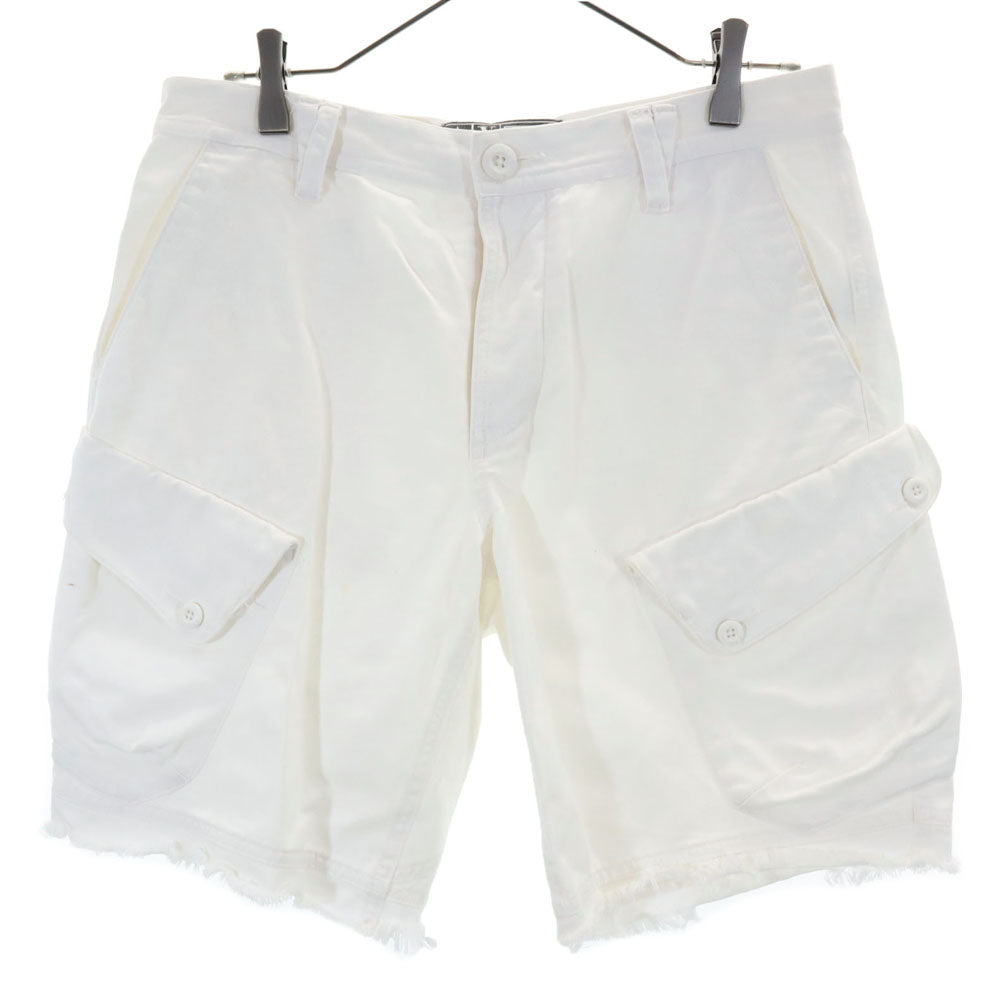 ARMANI EXCHANGE アルマーニエクスチェンジ カットオフ カーゴショートパンツ w30 ホワイト ボタンフライ メンズ