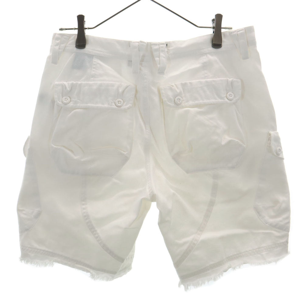 ARMANI EXCHANGE アルマーニエクスチェンジ カットオフ カーゴショートパンツ w30 ホワイト ボタンフライ メンズ