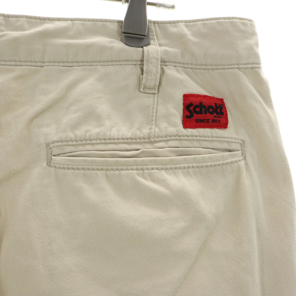 schott ショット チノショートパンツ w34 ベージュ メンズ