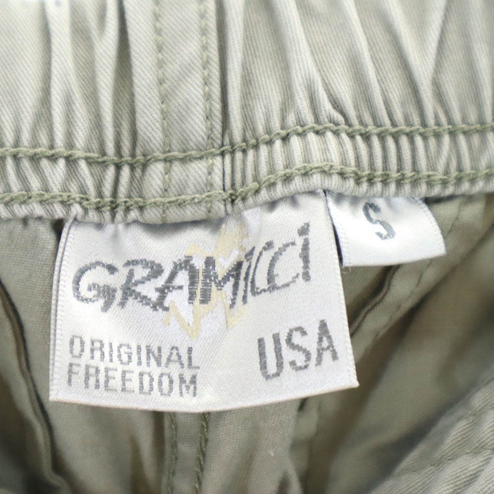 グラミチ クロップド クライミングショートパンツ S カーキ系 Gramicci ウエストゴム メンズ