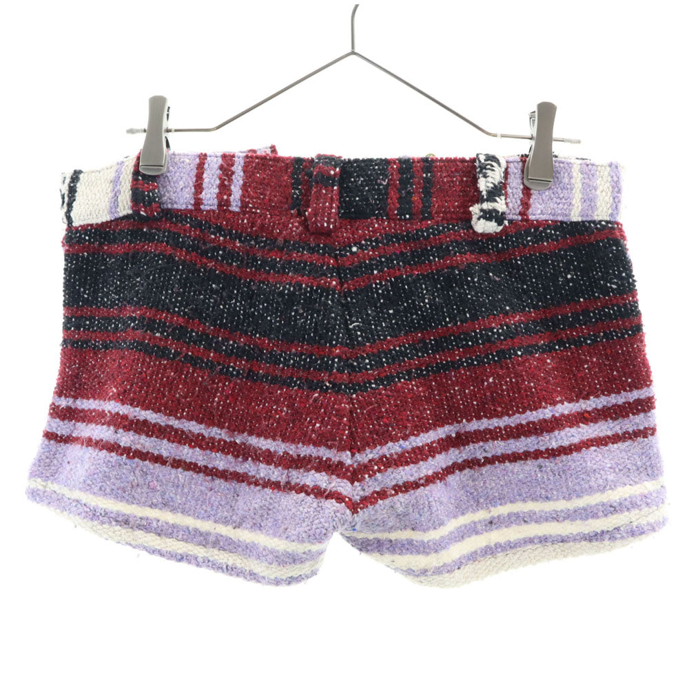 American Vintage アメリカンヴィンテージ ボーダー柄 ショートパンツ S パープル系 レディース