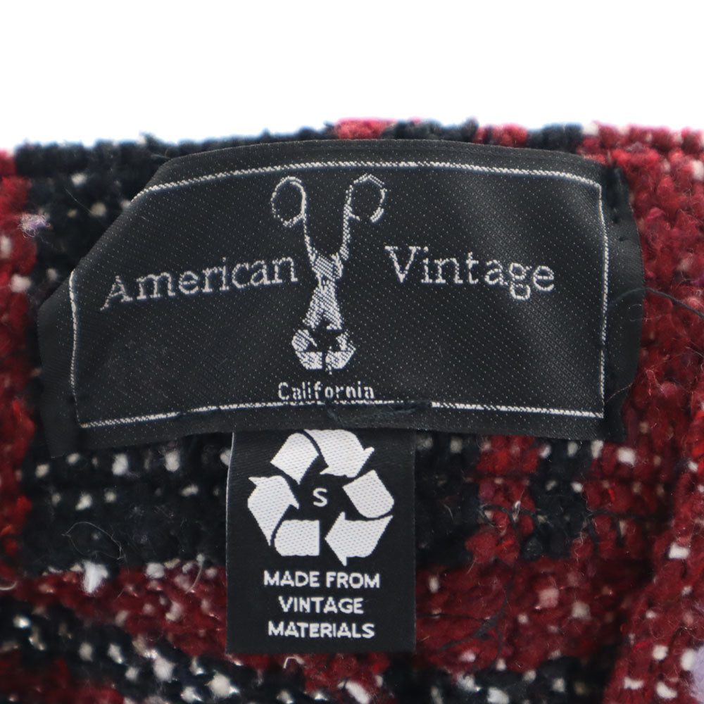 American Vintage アメリカンヴィンテージ ボーダー柄 ショートパンツ S パープル系 レディース