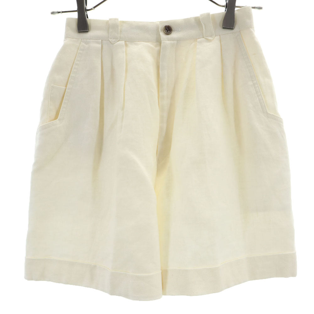 Burberrys バーバリーズ 90s リネン100% オールド ショートパンツ M アイボリー レディース