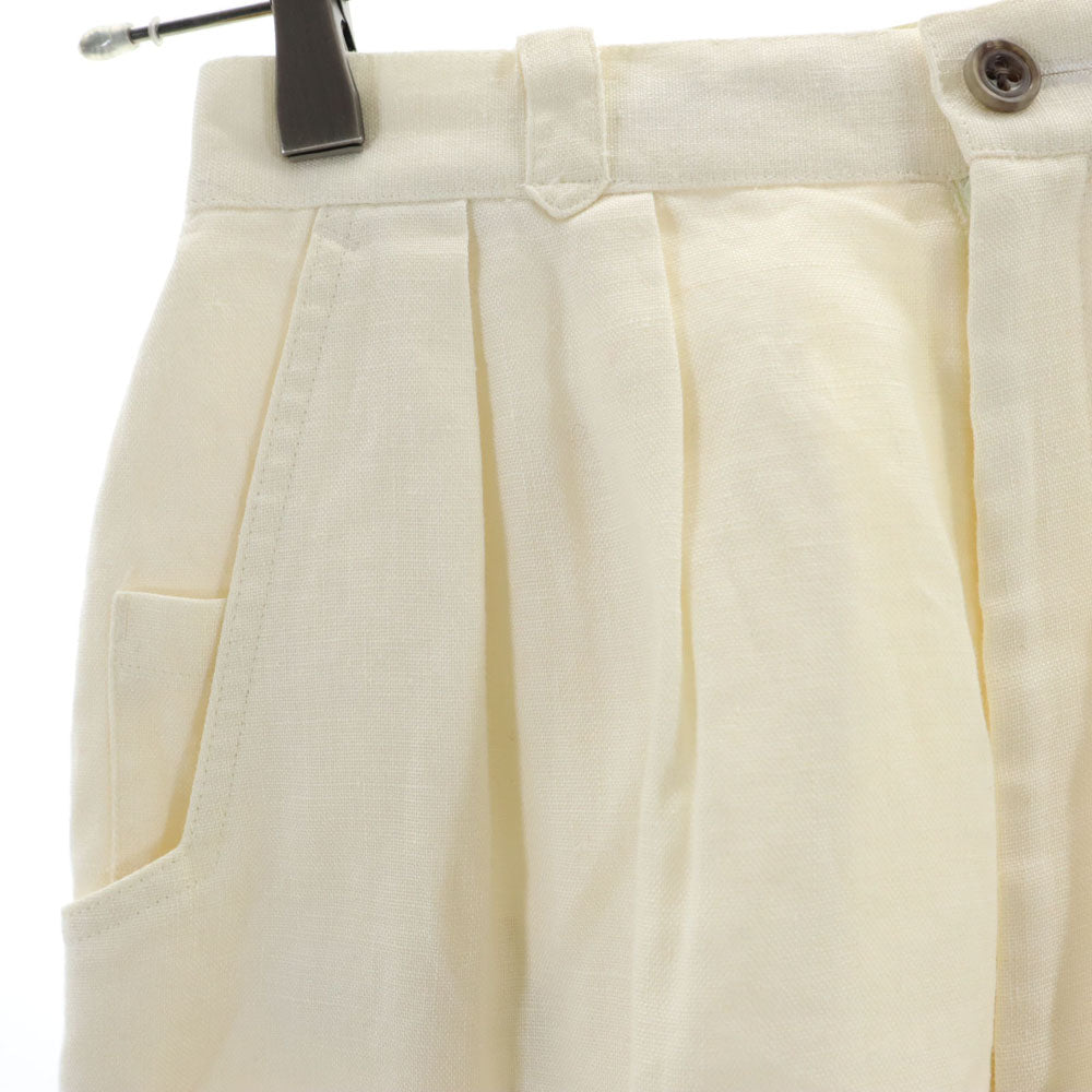 Burberrys バーバリーズ 90s リネン100% オールド ショートパンツ M アイボリー レディース