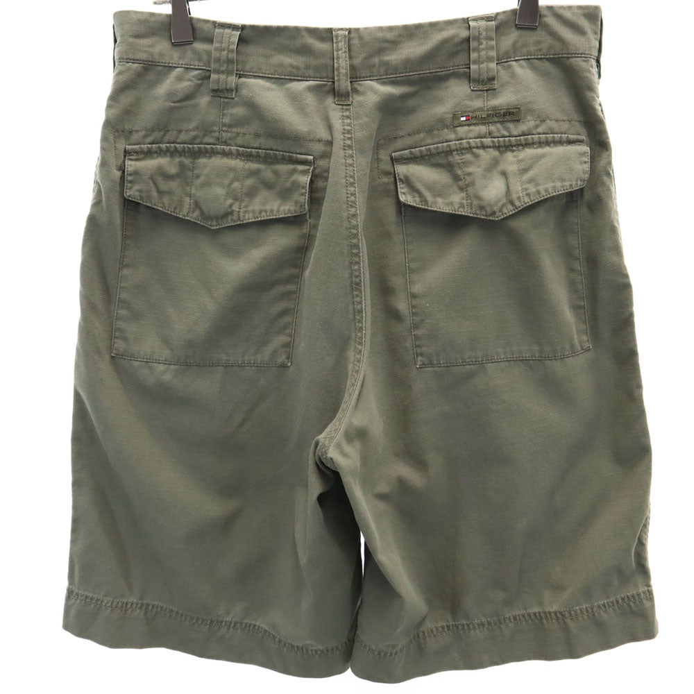 TOMMY HILFIGER トミーヒルフィガー カーゴショートパンツ W30 カーキ リップストップ メンズ