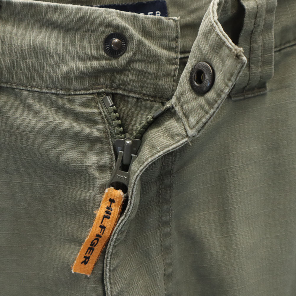 TOMMY HILFIGER トミーヒルフィガー カーゴショートパンツ W30 カーキ リップストップ メンズ