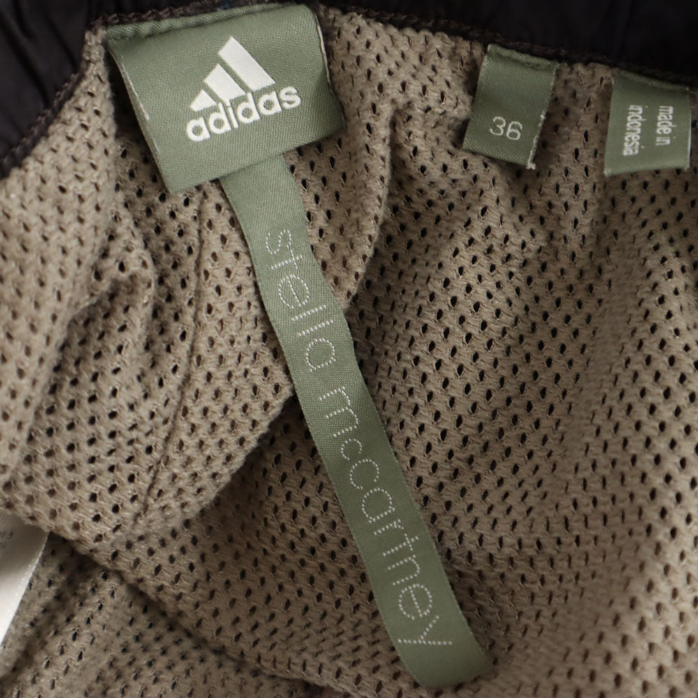 adidas アディダス ステラマッカートニー コラボ クロップドパンツ 36 チャコールブラウン系 裏メッシュ レディース