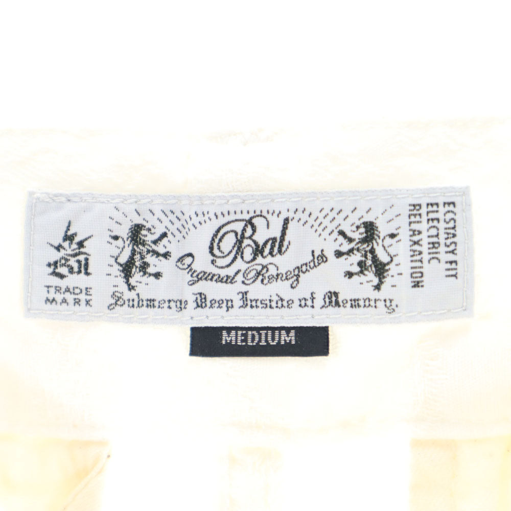 BAL バル 日本製 ペイズリー柄 ショートパンツ M アイボリー系 シンチバック メンズ