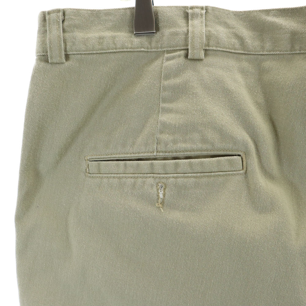ランズエンド 90s USA製 オールド チノショートパンツ W40 ベージュ LANDS' END ビッグサイズ メンズ