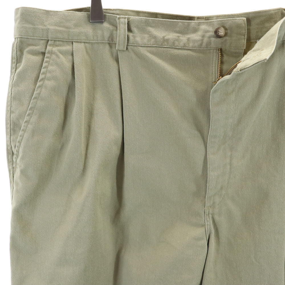 ランズエンド 90s USA製 オールド チノショートパンツ W40 ベージュ LANDS' END ビッグサイズ メンズ