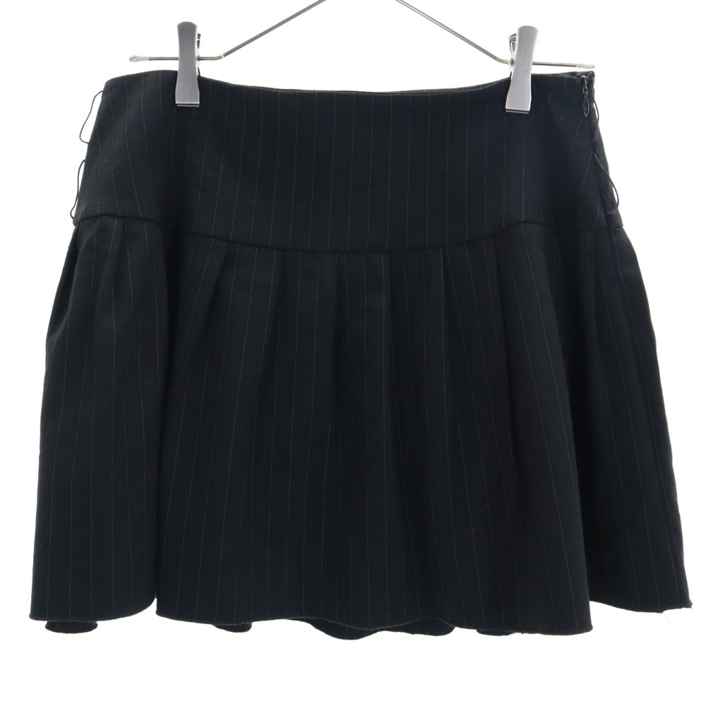 MAX&CO マックスアンドコー イタリア製 ストライプ柄 ミニ丈 スカート 40 ブラック系 CLASSICS レディース