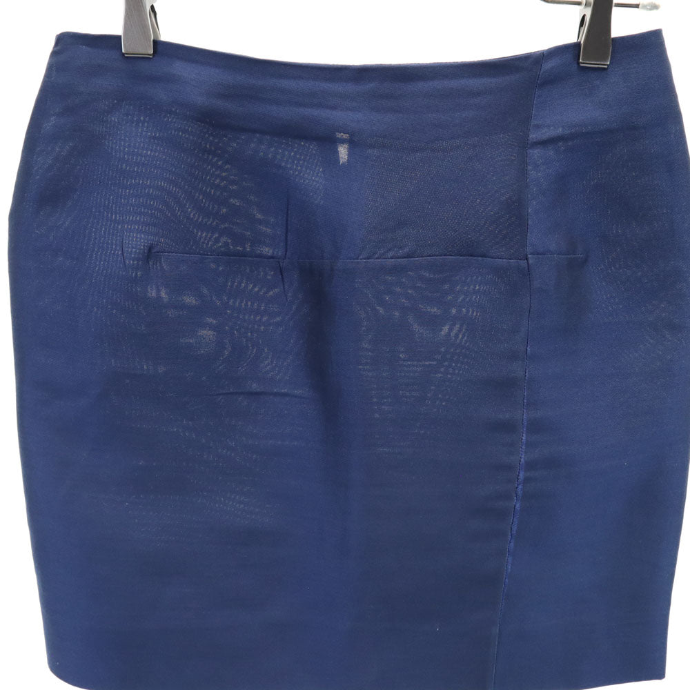 MARNI マルニ イタリア製 シルクブレンド ミニ丈 タイトスカート 40 ネイビー レディース
