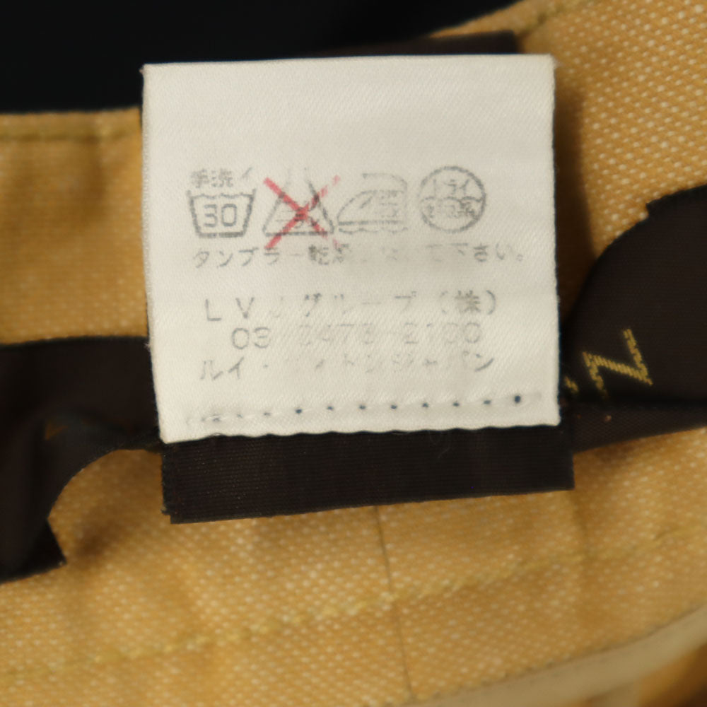 LOUIS VUITTON ルイヴィトン フランス製 リネンブレンド クロップドパンツ 34 キャメル レディース
