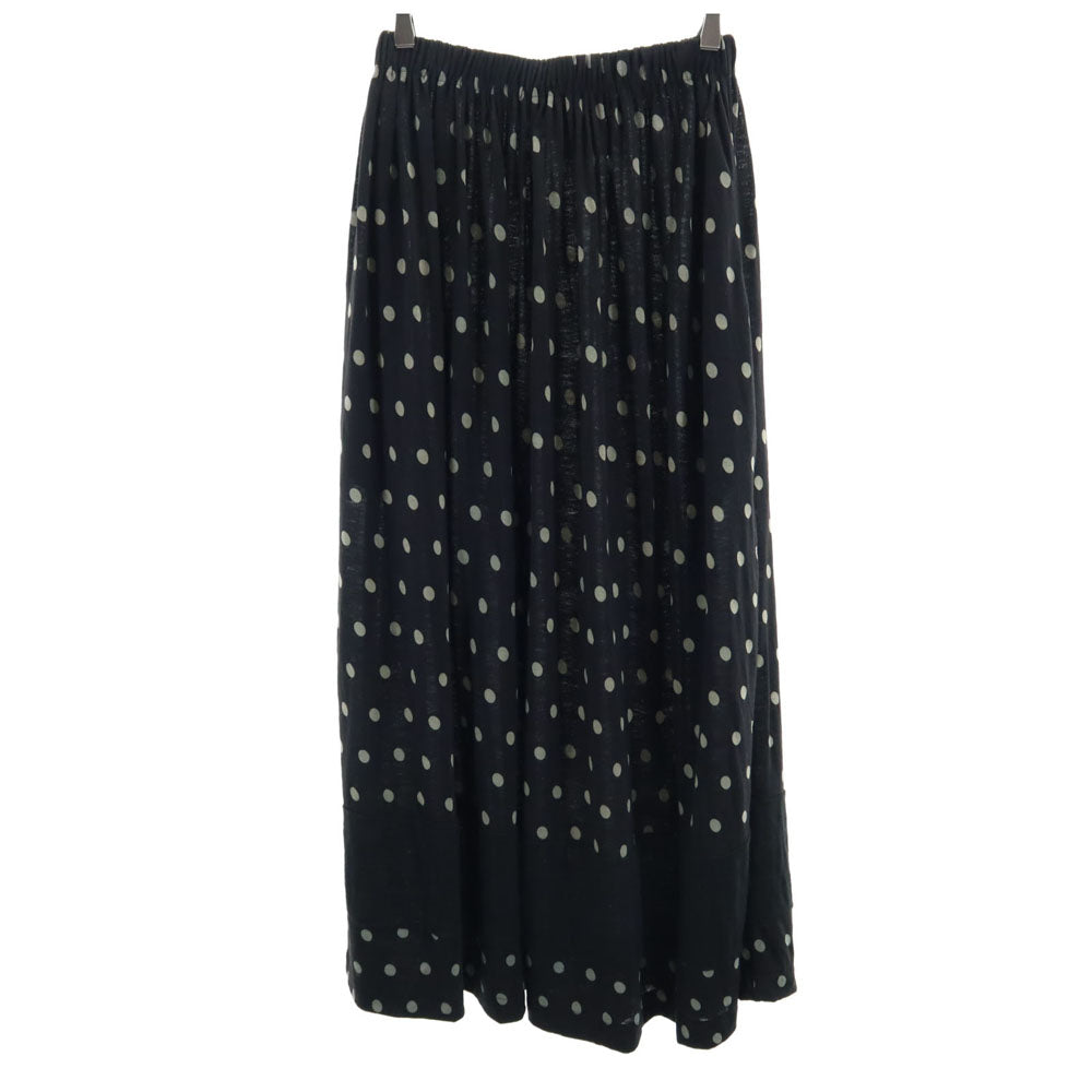 トリココムデギャルソン 90s 1997年 日本製 オールド ドット柄 ロング丈 スカート ブラック tricot COMME des GARCONS ウエストゴム レディース