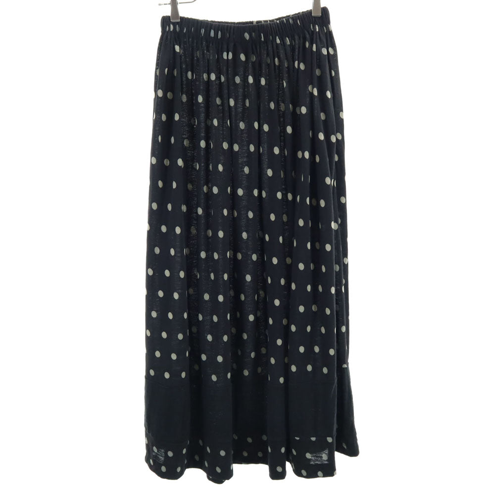 トリココムデギャルソン 90s 1997年 日本製 オールド ドット柄 ロング丈 スカート ブラック tricot COMME des GARCONS ウエストゴム レディース