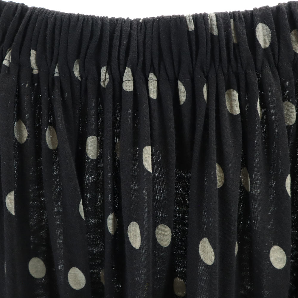 トリココムデギャルソン 90s 1997年 日本製 オールド ドット柄 ロング丈 スカート ブラック tricot COMME des GARCONS ウエストゴム レディース