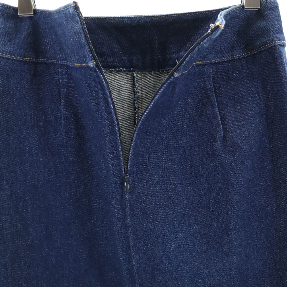 ミッシェルクラン ミディ丈 タイト デニムスカート 38 インディゴブルー MICHEL KLEIN レディース