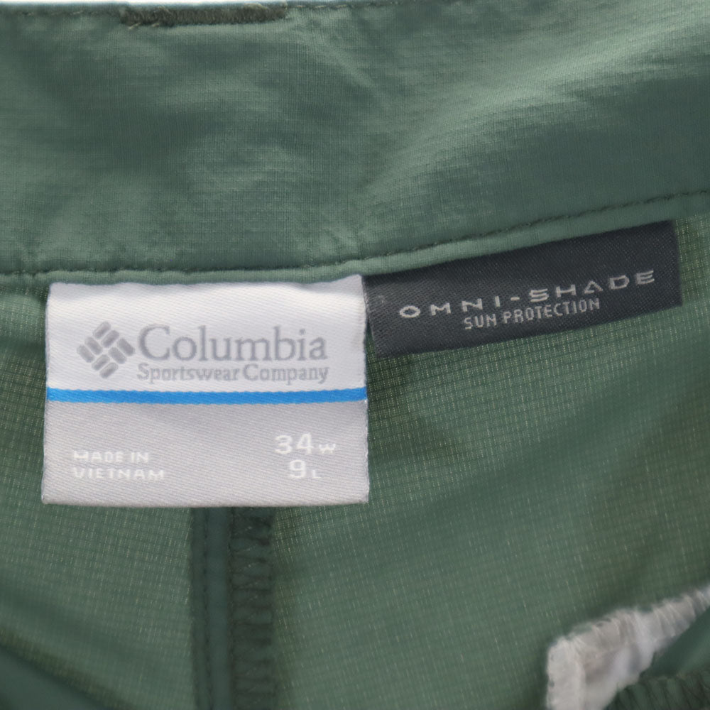 コロンビア アウトドア カーゴショートパンツ W34 グリーン系 Columbia OMNI-SHADE メンズ