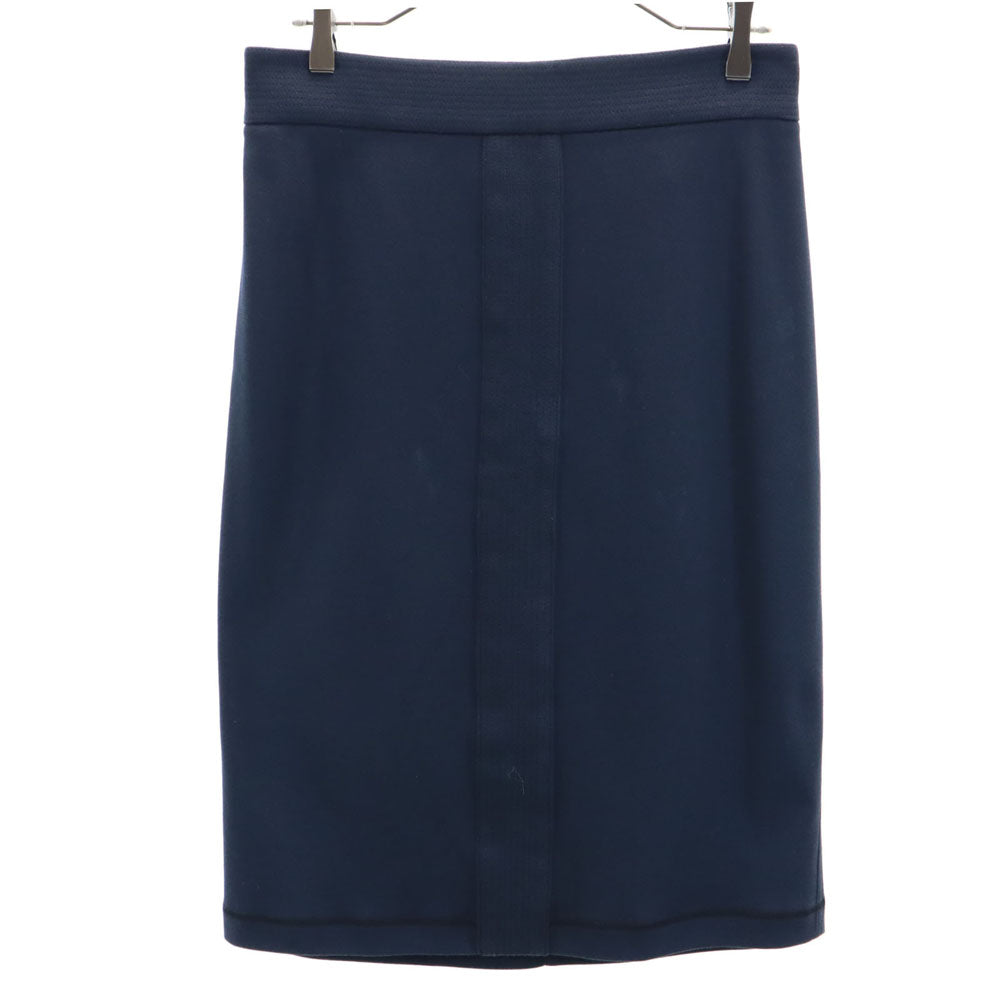 MAX&CO マックスアンドコー ブルガリア製 ミモレ丈 タイトスカート 48 ネイビー レディース