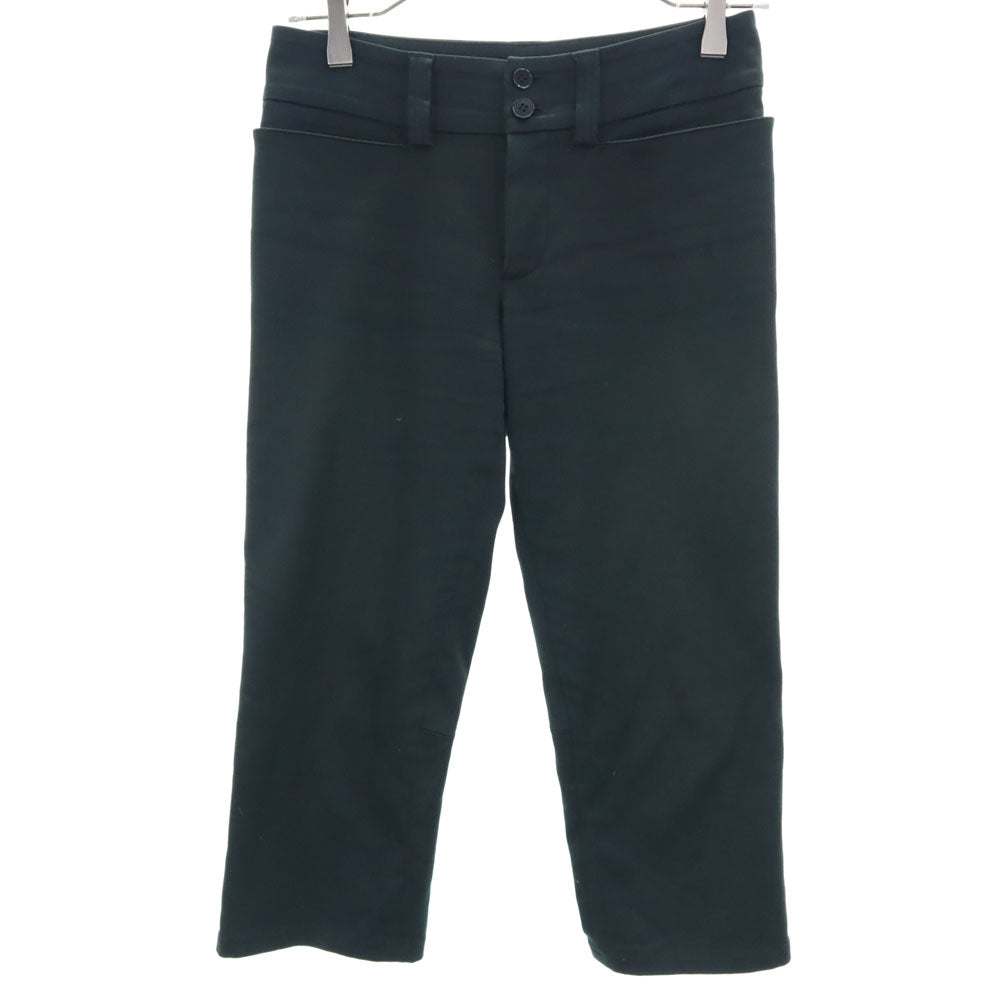 アニエスベー 日本製 クロップドパンツ W34 ブラック agnes b. レディース