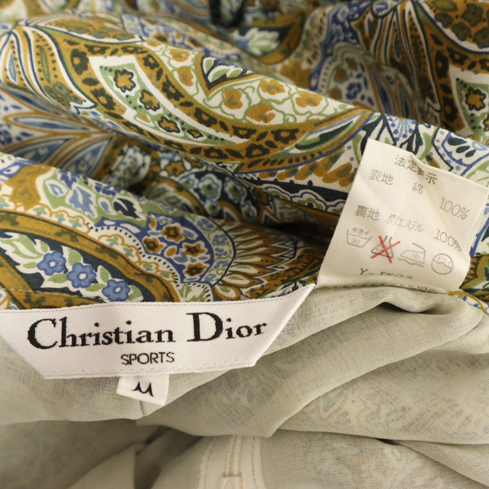 クリスチャンディオール 90s オールド 総柄 ショートパンツ M ブルー 他 Christian Dior レディース