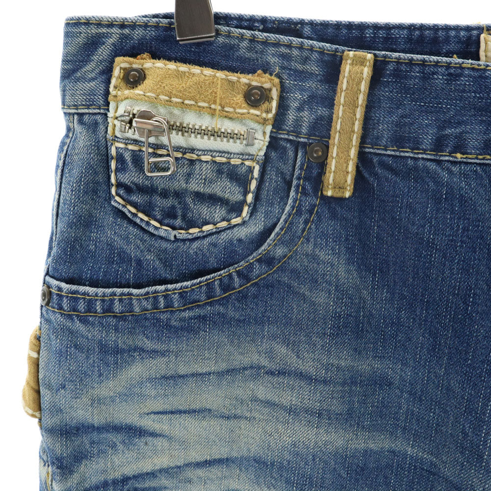 ロリータジーンズ デニムショートパンツ W34 インディゴブルー LOLITA JEANS レディース