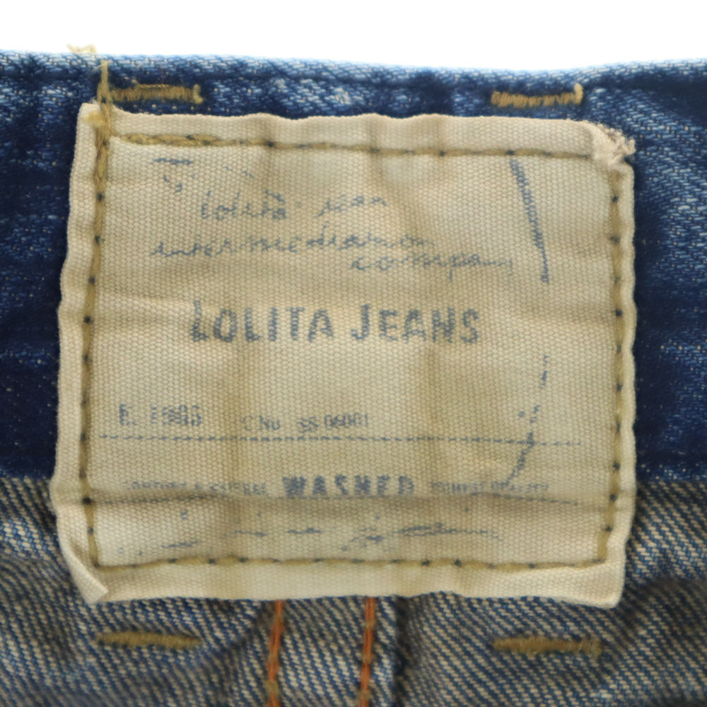 ロリータジーンズ デニムショートパンツ W34 インディゴブルー LOLITA JEANS レディース