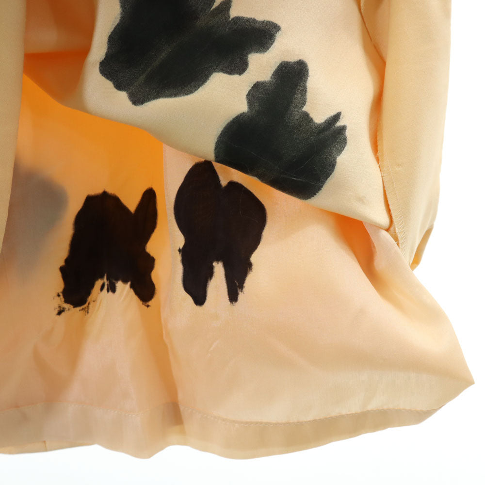 CELINE セリーヌ フランス製 ミモレ丈 タイトスカート 42 ペールオレンジ系 レディース