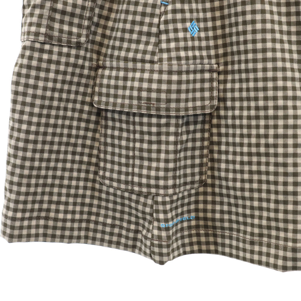 コロンビア アウトドア チェック柄 カルガリークリークキュロット ショートパンツ M ブラウン Columbia レディース