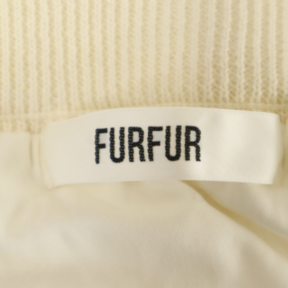furfur ファーファー リネンブレンド ニット ロングスカート F アイボリー系 ウエストゴム レディース
