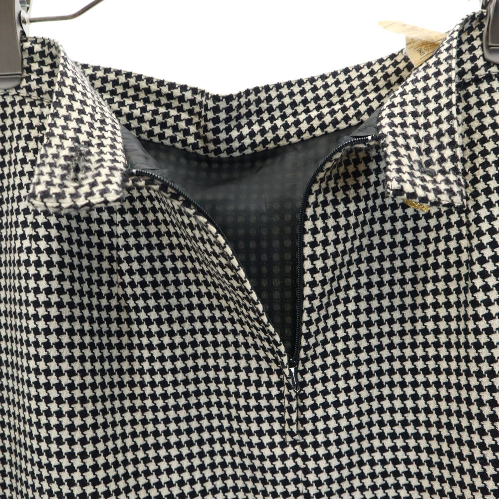 Salvatore Ferragamo サルヴァトーレフェラガモ イタリア製 ハウンドトゥース柄 ミモレ丈 タイトスカート 42 ブラック 他 千鳥格子 レディース