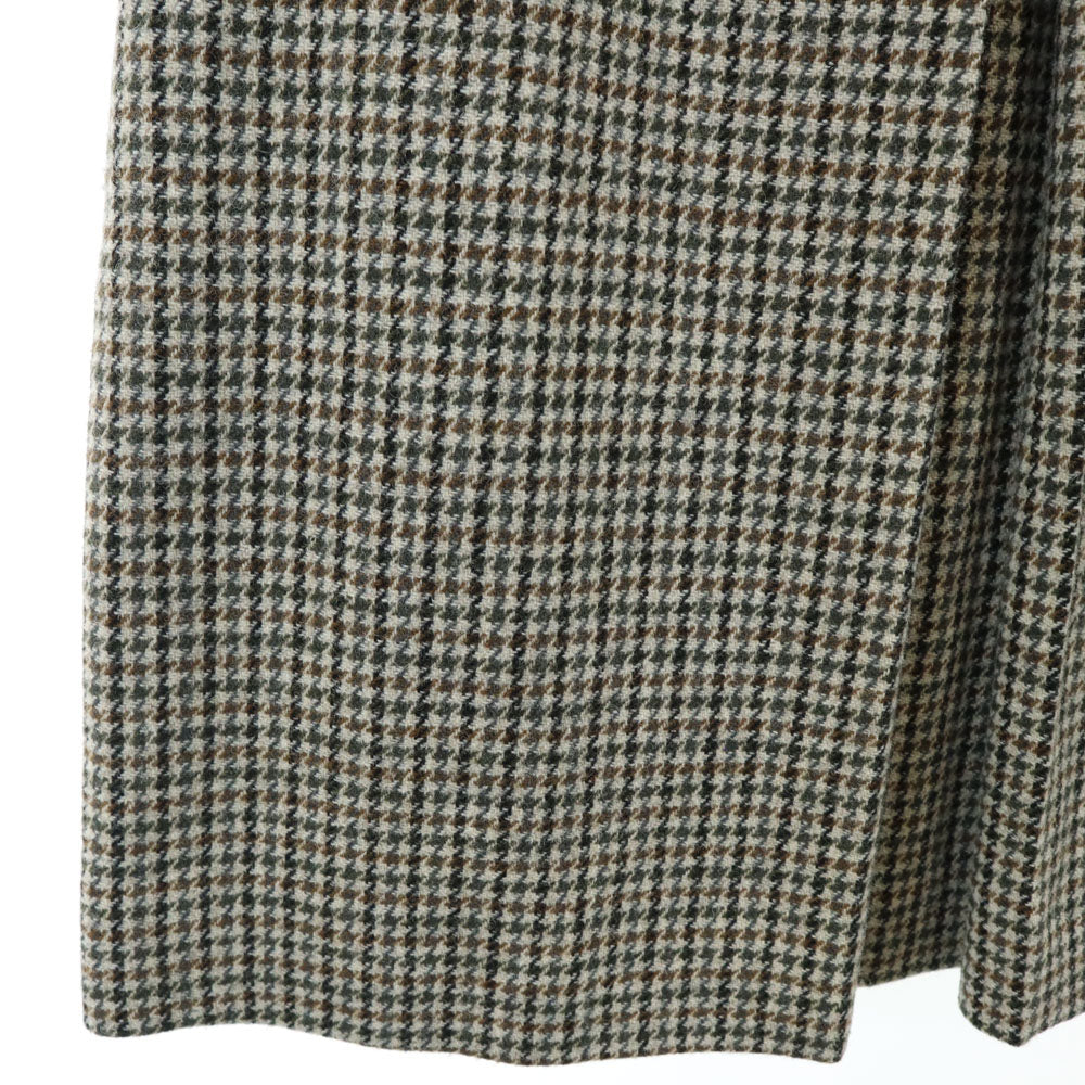 Burberrys バーバリーズ 90s ウール オールド 千鳥柄 ミモレ丈 スカート 005AB2 ブラウン系 レディース