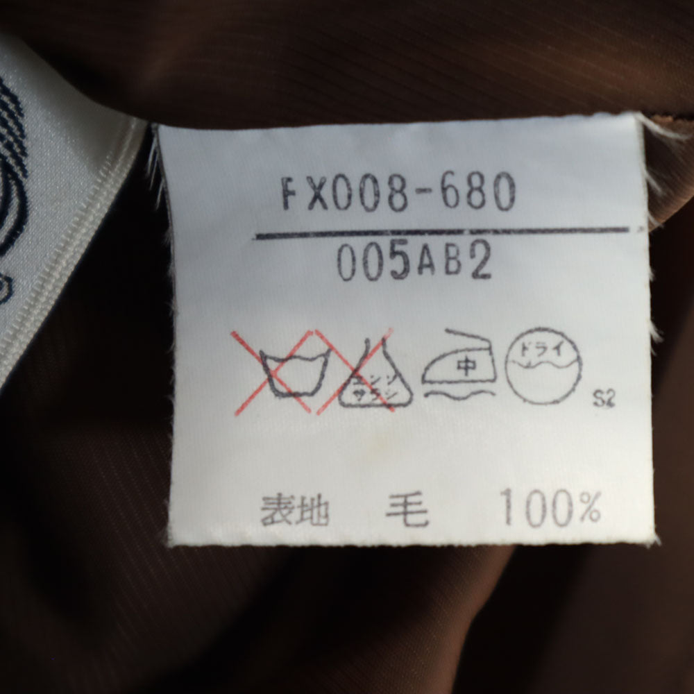 Burberrys バーバリーズ 90s ウール オールド 千鳥柄 ミモレ丈 スカート 005AB2 ブラウン系 レディース