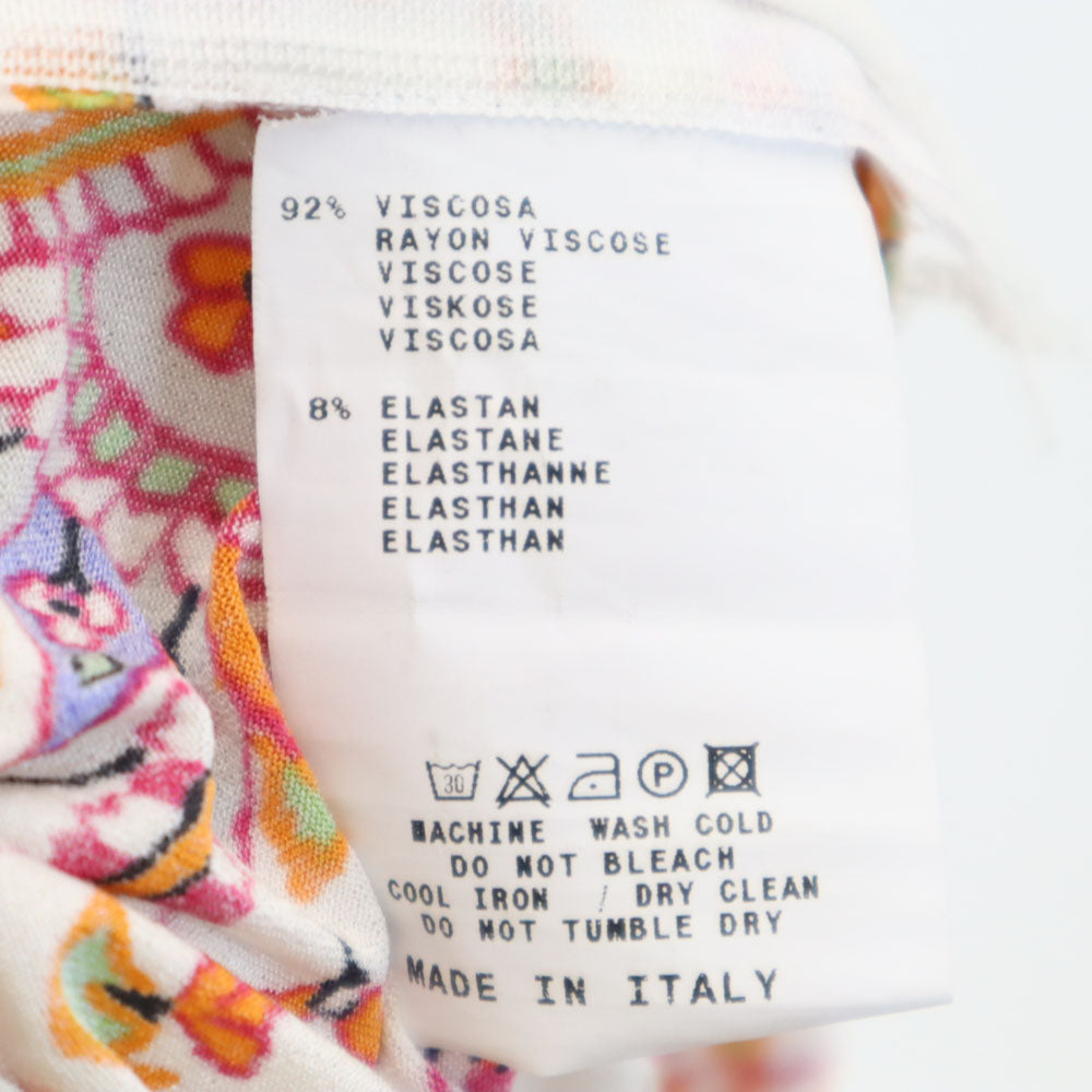 ETRO エトロ イタリア製 総柄 ミディ丈 プリーツスカート 40 ウエストゴム レディース