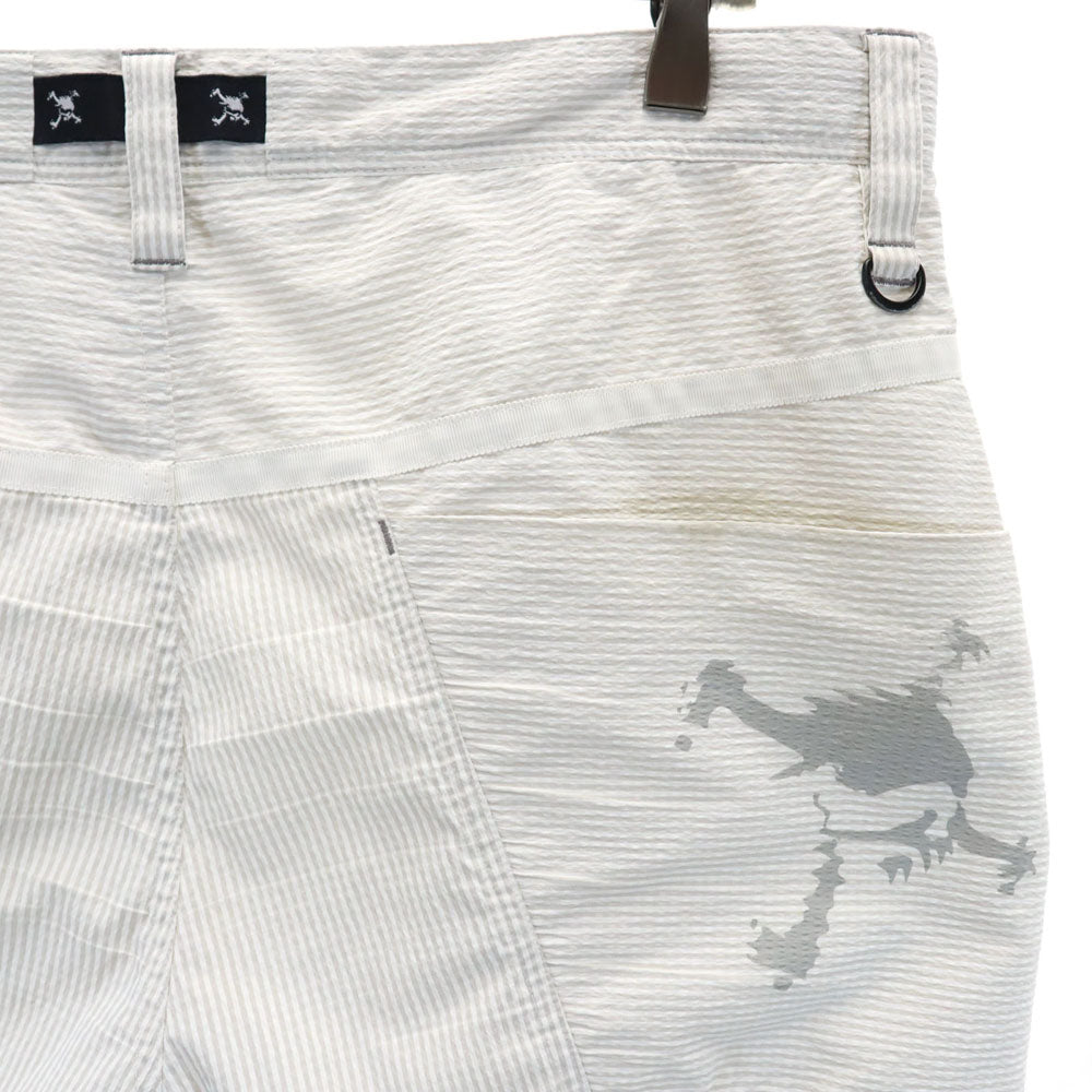 オークリー ボーダー柄 ショートパンツ w36 グレー系 OAKLEY ビックサイズ メンズ