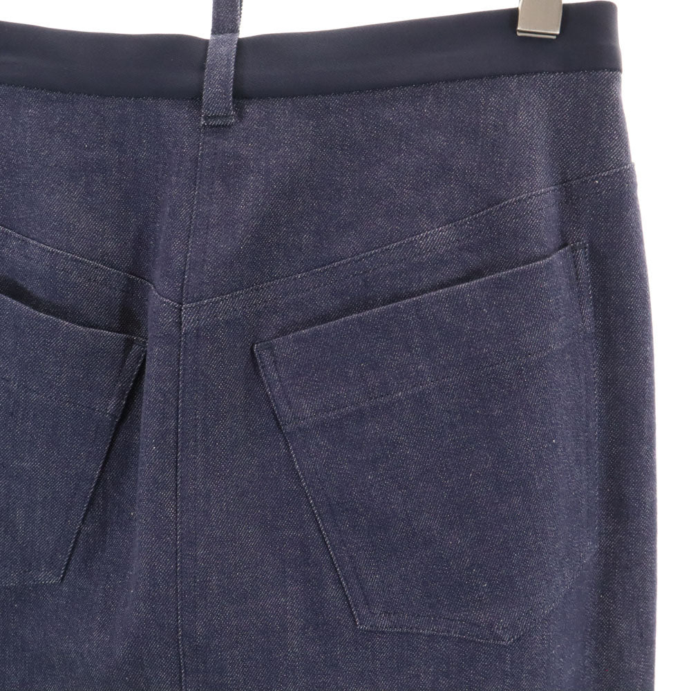 β ベータ 日本製 ロング丈 ストレッチ切替 デニムスカート 9 ネイビー レディース