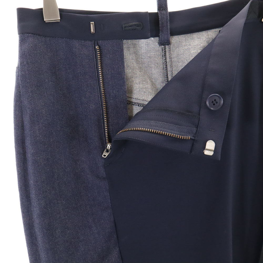 β ベータ 日本製 ロング丈 ストレッチ切替 デニムスカート 9 ネイビー レディース