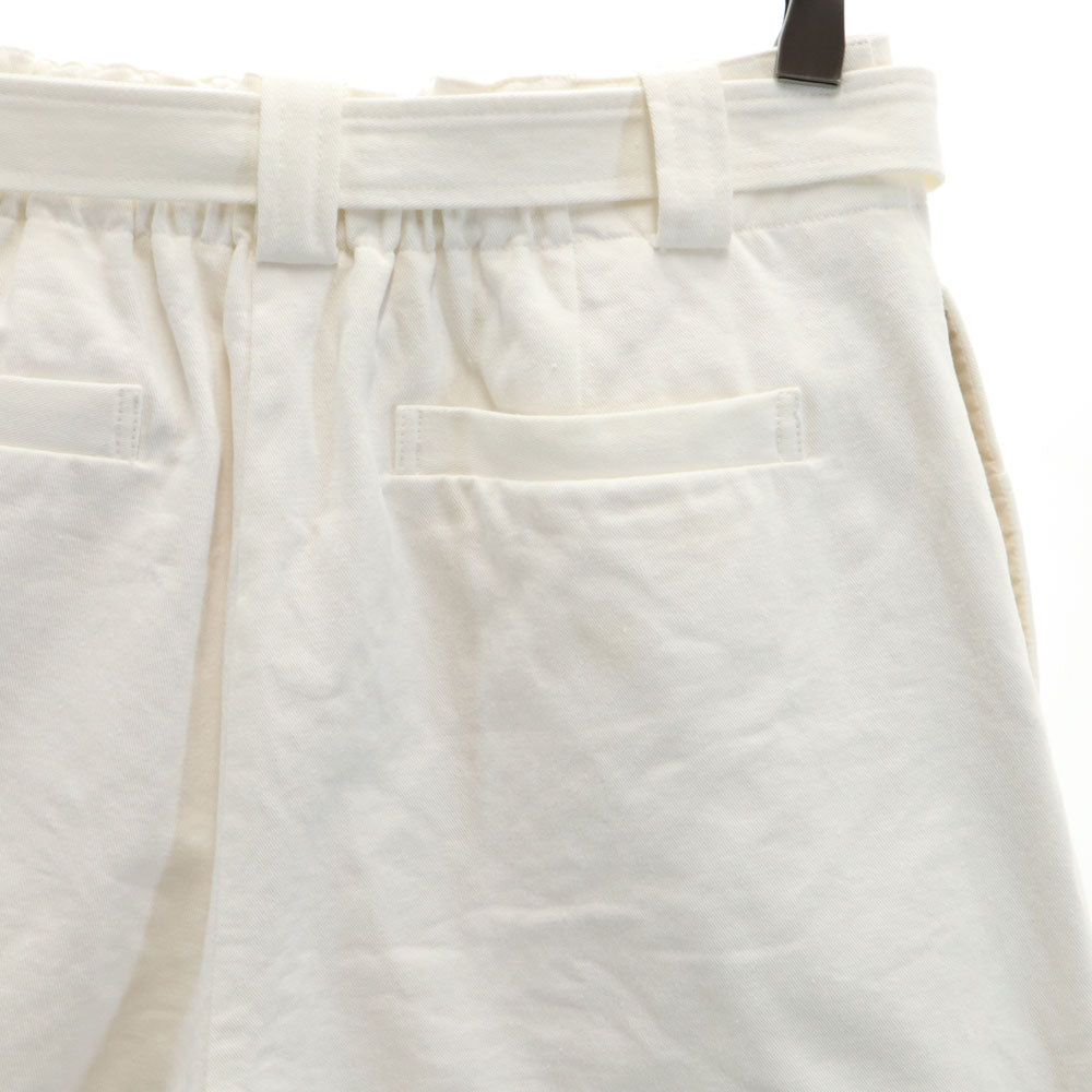 アメリ ショートパンツ M オフホワイト AMERI UNDRESSED MEDITTERA LINE キュロット レディース