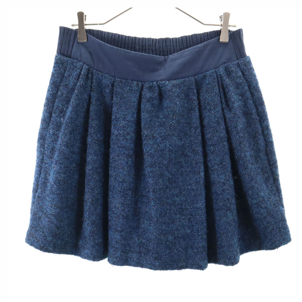 SEE BY CHLOE シーバイクロエ ウールブレンド ミニスカート 40 ネイビー ウエストゴム レディース