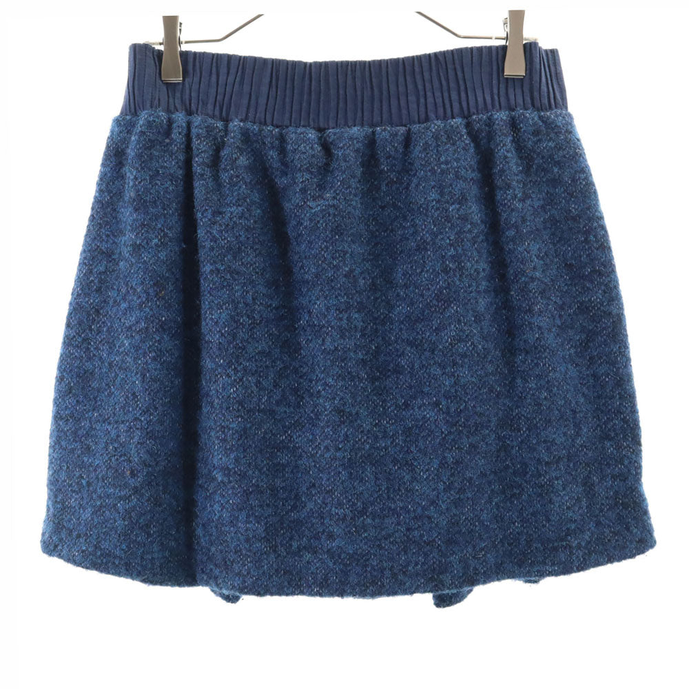 SEE BY CHLOE シーバイクロエ ウールブレンド ミニスカート 40 ネイビー ウエストゴム レディース