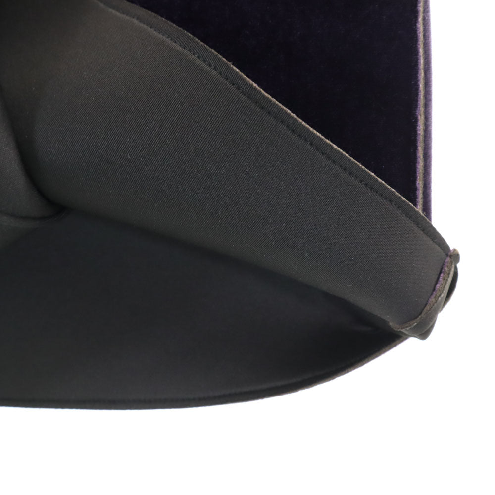 エンポリオアルマーニ イタリア製 ベルベット調 ミニスカート 38 パープル Emporio Armani ベロア レディース