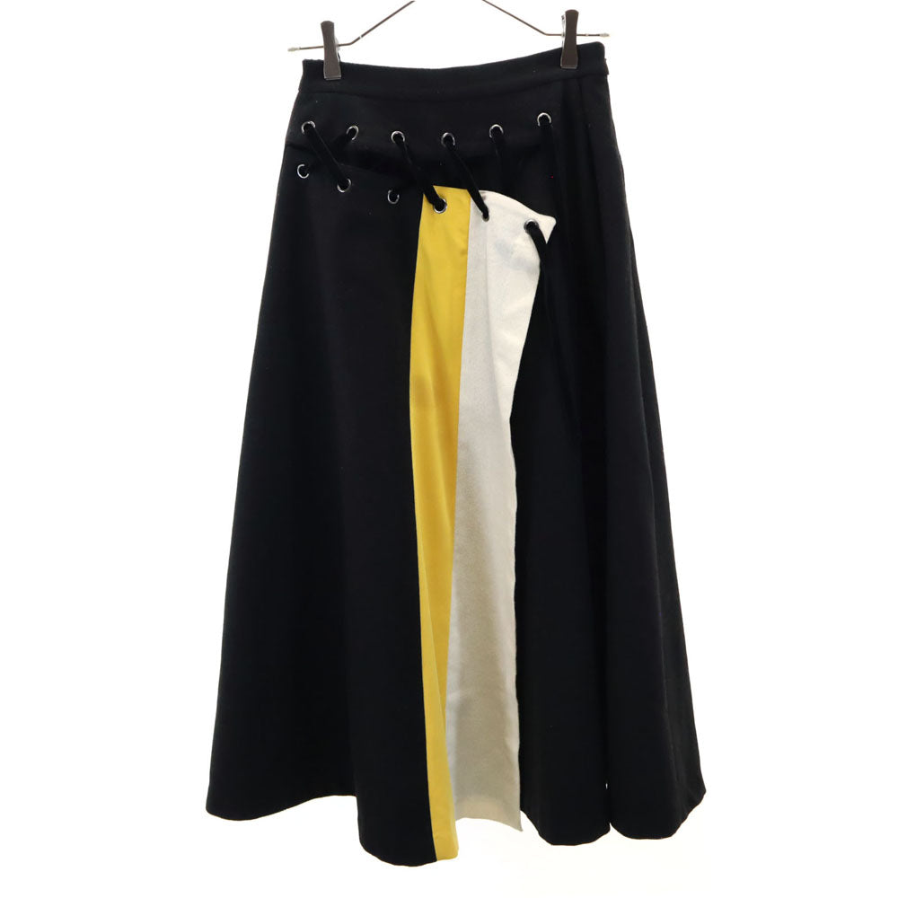 AMERI UNDRESSED アメリ ウールブレンド ロング丈 フレアスカート S ブラック系 レディース