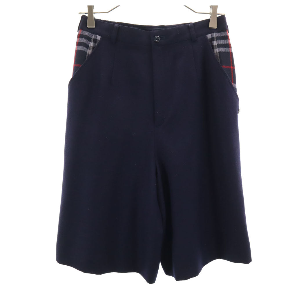 Burberrys バーバリーズ 90s ウール オールド ハーフパンツ L ネイビー レディース