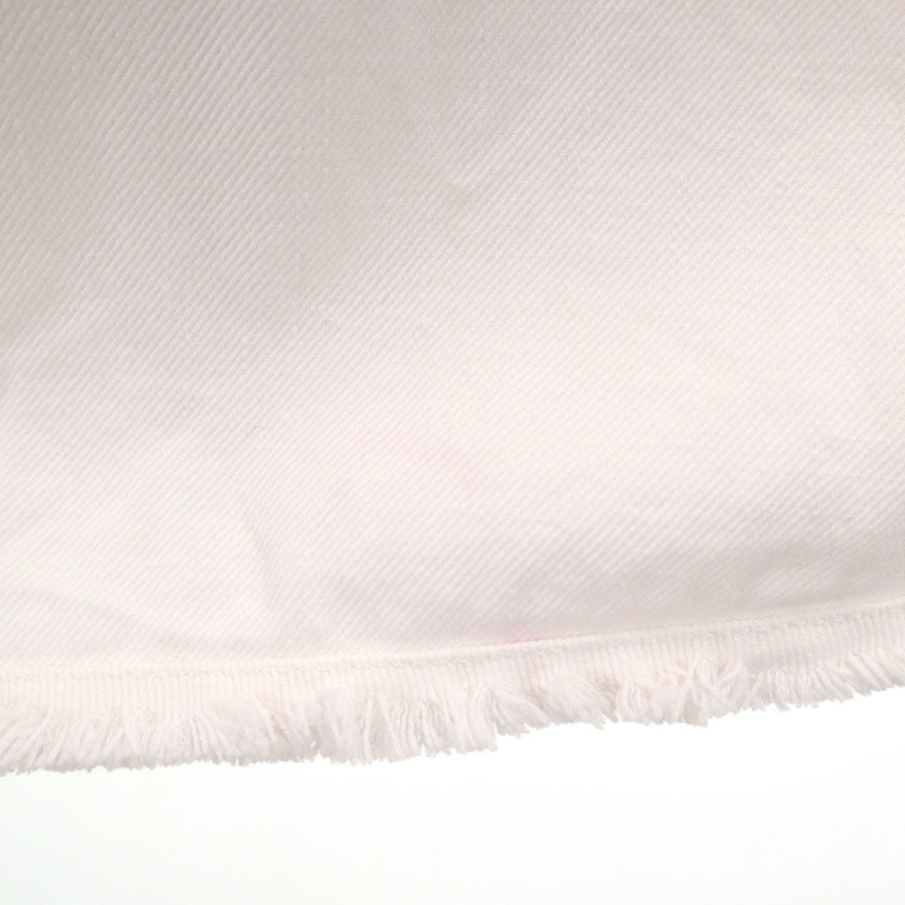 LOUIS VUITTON ルイヴィトン フランス製 リネンブレンド ミディ丈 デニムスカート 34 ホワイト系 レディース